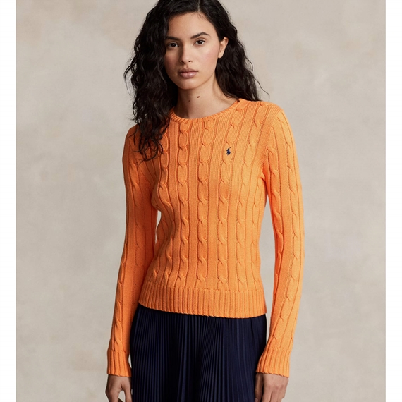 Polo Ralph Lauren Cable Sweater, Sun Orange